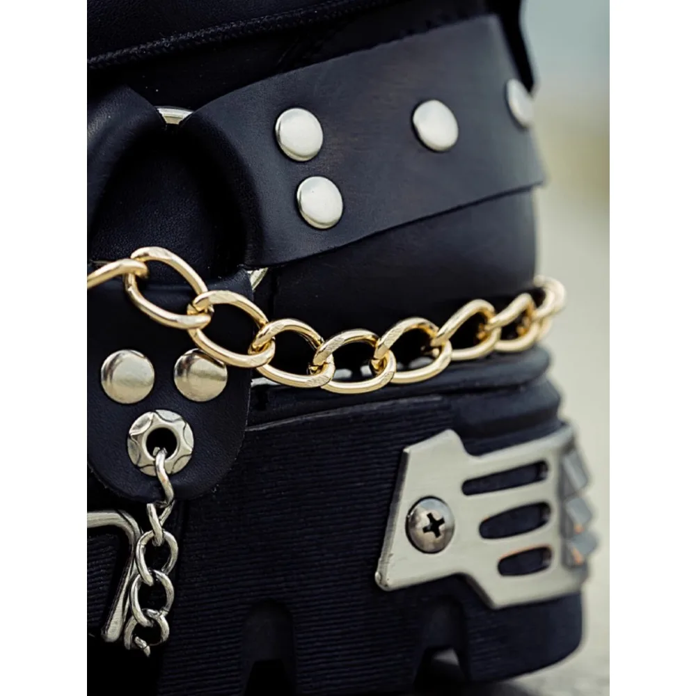 Botas de moto de cuero genuino - Motorcycle Chain reseña y precio