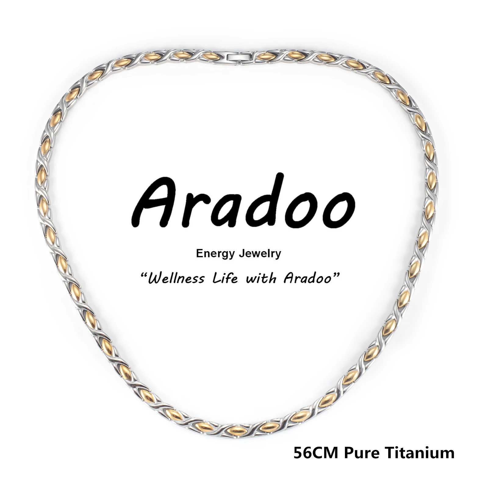 ARADOO Collar de titanio puro  - Ansi Chain reseña y precio
